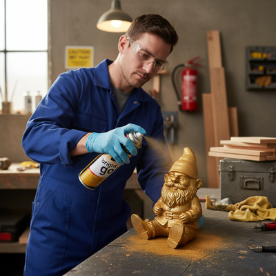 High-Performance Bright Gold Decorative Spray Paint Aerosol - 500ml