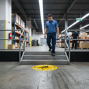 Dark Slate Gray Premium Watch Your Step Floor Sign - Slip Resistant Safety Indicator