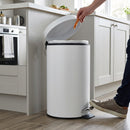 30 Litre Pedal Bin – Stainless Steel or White
