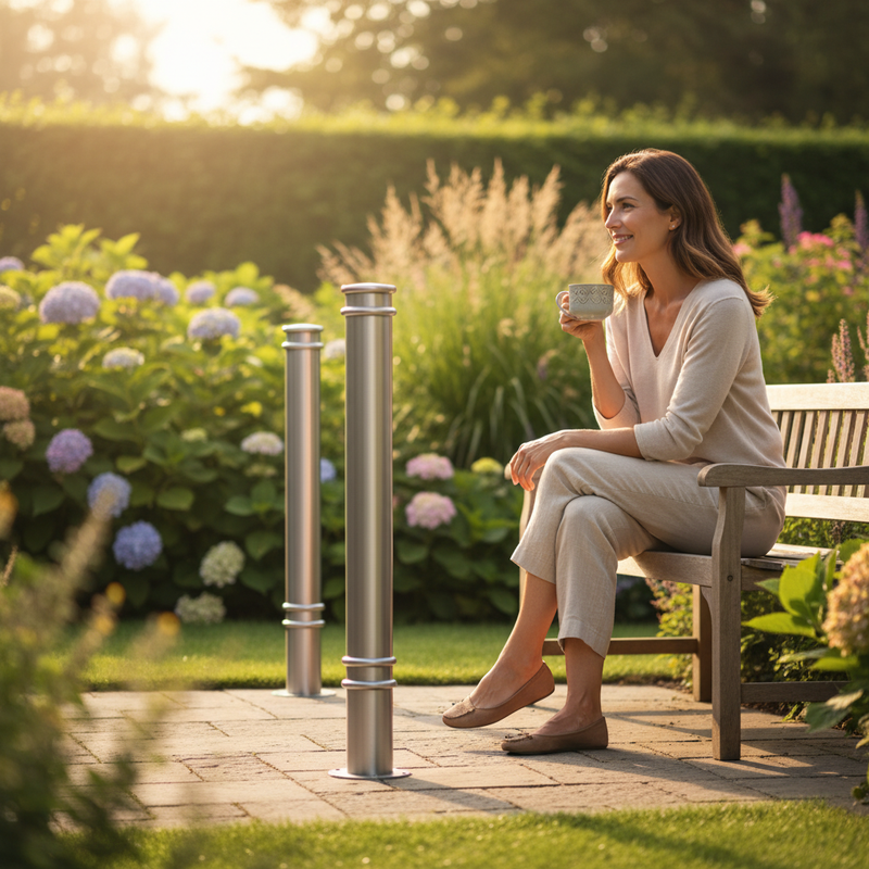 Dim Gray Premium Ornamental Bollard - 114mm Diameter, 900mm Height Above Ground