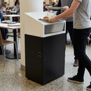 80 Litre Tray Top Litter Bin with Metal Flap Lid