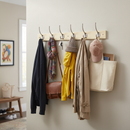 Premium Wall Mounted Coat Rack with 6 Double Hooks - Stylish and Functional for Home Organization
