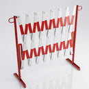 4 metre extendable steel trellis barrier with reflective strips (view 2)