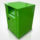 Lockable clothing donation bin 1700L powder-coated steel (view 2)