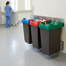 50 litre open top recycling bins – set of 3