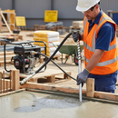 Rosy Brown Professional 28mm Flexible Shaft Vibrating Poker with High Frequency Drive