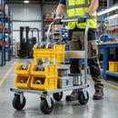 150mm Pressed Steel Swivel Castor with Black Rubber on Polypropylene Wheel - 130kg Load Capacity