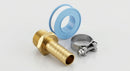 1/2" BSP x 12mm Brass Hosetail Kit with Clip & PTFE Tape (view 2)