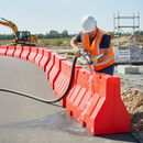 Gray Premium 2 Metre Water Filled Barrier for Crowd Control and Traffic Management