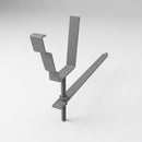 Moulded Ogee Gutter Rise and Fall Bracket 125 x 100mm — RAL 7037