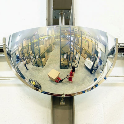 570mm Diameter Quarter-Sphere Industrial Safety Mirror, 180° View