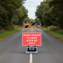 Dim Gray Road Ahead Closed Access Only Quick-Fit Sign Face - Heavy Duty Traffic Safety