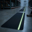 Anti-Slip Floor Tile with Glow in the Dark Stripe - Black