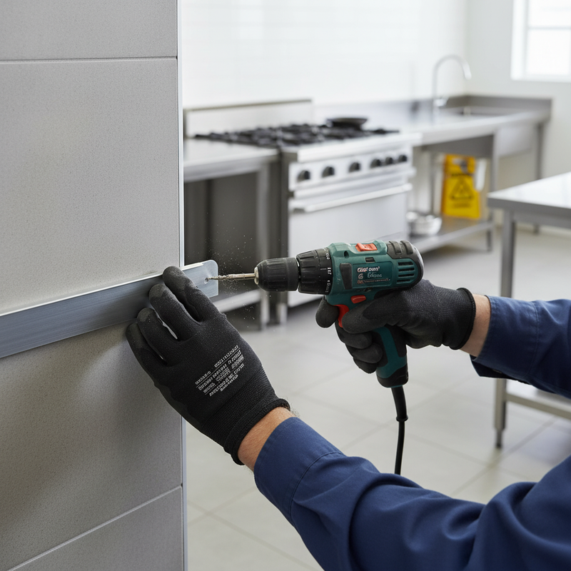 Gray Premium Aluminium Standard Corner Joint Trim - 630mm Length - Satin Finish