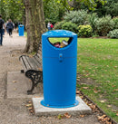 100 Litre Hooded Litter Bin with Double-Skin Hood, 470mm Footprint
