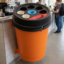 120 litre cup and liquid recycling bin with removable reservoir