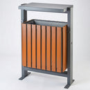 75 litre recycled plastic wood effect litter bin with lock (view 2)