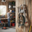 Dim Gray Heavy Duty Galvanised Double Hook for Ladder and Tools - 90 x 120 x 98mm