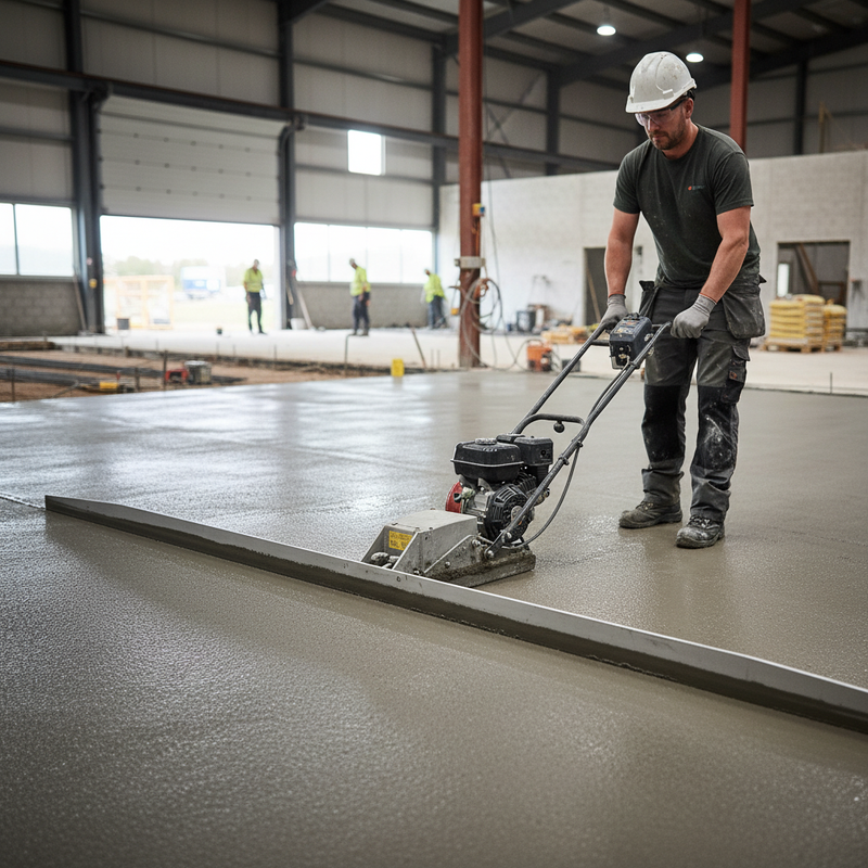 Dim Gray Professional Concrete Screeder 1.2 Metre Beam for Efficient Work