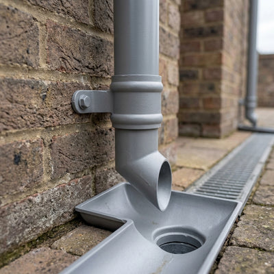 Traditional Aluminium Downpipe Shoe 63mm Diameter