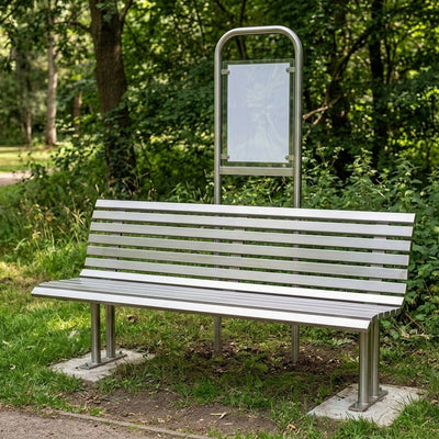 1820mm stainless steel park bench seat