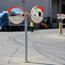 Dark Gray Premium Fork Top for Traffic Mirror Posts - Heavy Duty Mounting Solution