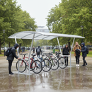 Dim Gray Premium Cycle Shelter with Clear PETG Cladding 2m - 5m