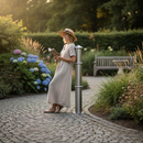 Dark Slate Gray Premium Galvanised Steel Ornamental Bollard - 114mm Diameter, 1000mm Height