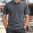 Lightweight Recycled Polyester Polo Shirt - Steel Grey (view 2)