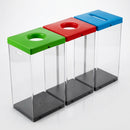 60L or 80L Clear Body Recycling Bin with Coloured Lid (view 2)