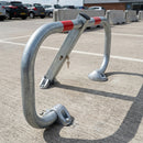 50mm Galvanised Steel Parking Barrier with Cast Feet