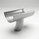 Half Round Aluminium Gutter Outlet 63mm Dia. 125mm — RAL 9006