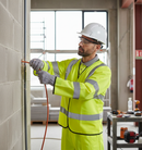 Rosy Brown Premium Hi-Vis Long Sleeve Jerkin - Bright Saturn Yellow for Safety