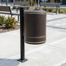 40 litre open top post mountable litter bin polyethylene