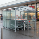 Dim Gray Premium Trolley Shelter with Clear PETG Cladding from 1m to 5m