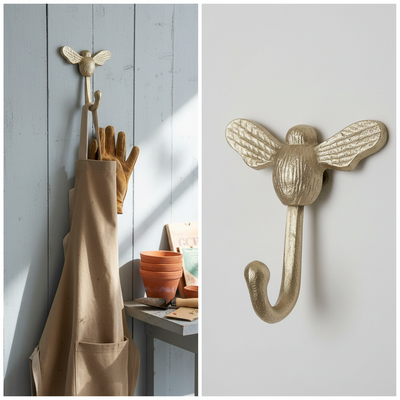 Premium Wall Mounted Storage Hook - Brushed Brass Finish for Versatile Organization and Stylish Decor