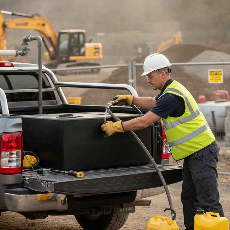 Slate Gray Premium Layflat Rectangular 650 Litre Baffled Water Storage Tank