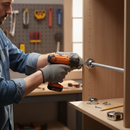 Dark Olive Green Premium Concealed Wardrobe Rail End Sockets for Easy Installation