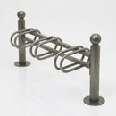 3 Space Modular Steel Cycle Rack with Decorative Caps (view 2)