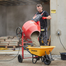 Dim Gray Premium Electric Cement Mixer - 230v and 115v High-Performance