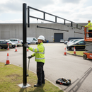 Light Gray Premium Ladder Style Double Leaf Opening Height Barrier for Effective Access Control