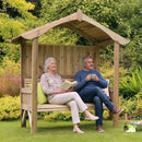 Wooden Garden Arbour with Bench Seat