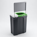 110 Litre Twin Compartment Recycling Bin with Open & Lift Apertures (view 2)