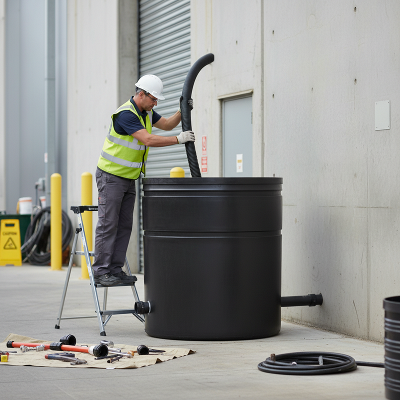 Gray 2000 Litre Total Access Water Tank - Heavy Duty Water Storage Solution