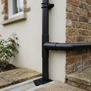 76mm Diameter Flush Joint Downpipe Branches — RAL 7021 / 92.5 Degrees (in use)