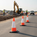 Rosy Brown 460mm 1-Piece Eco Traffic Cone - High-Performance Road Safety Solution