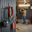 Premium Heavy Duty Universal Garage Hook with Yellow End Caps - 25cm - Ideal for Organizing Tools, Bikes, and More