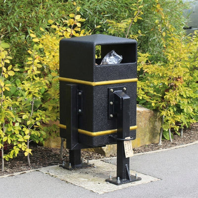 Glass Fibre Composite Litter Bin 112L with Hinged Door