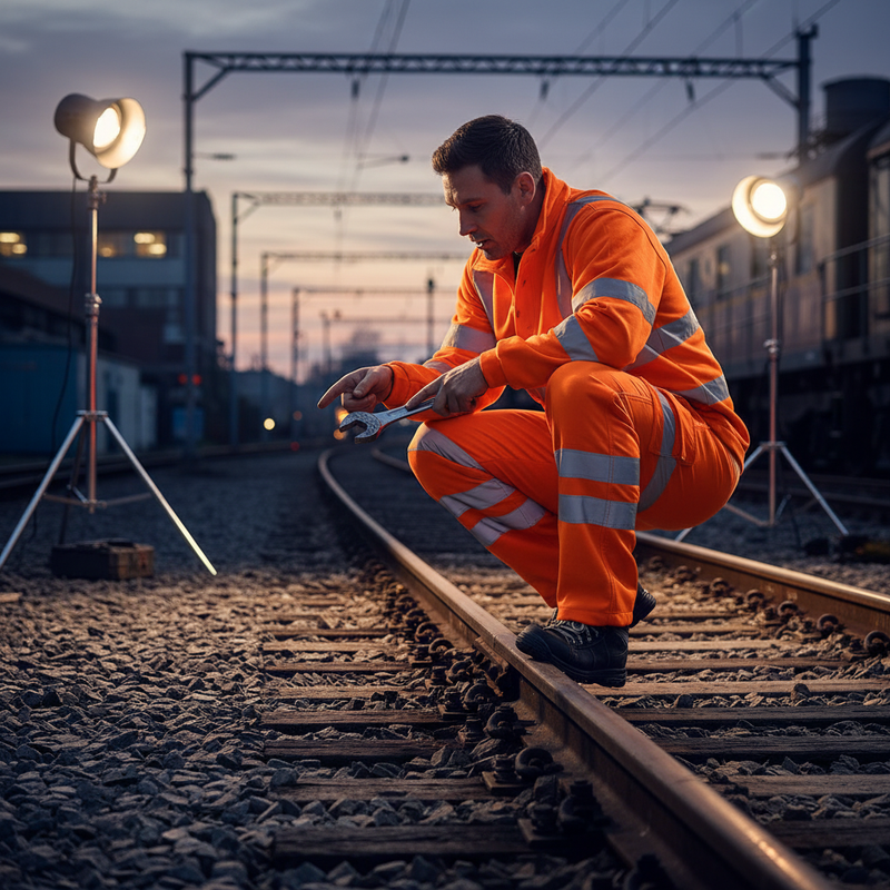 Dark Slate Gray Premium Hi-Visibility Fleece Jogging Bottoms - Orange