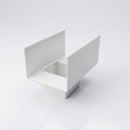 Aluminium Box Gutter Outlet 72×72mm to 135×100mm — RAL 9016